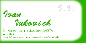 ivan vukovich business card